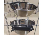 Pet hanging fixed stainless steel dog bowl Anti-overturning pet food bowl