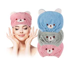 3Pcs Hair Drying Towel for Kids Girls Soft Absorbent Kids Dry Hair Cap Kids Hair Towel Wrap for Kid