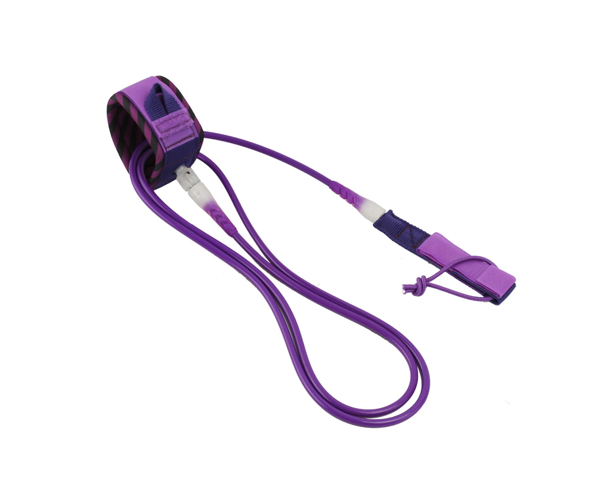 Surfing Ankle Rope 360 Degrees Rotation Skin-friendly Surfing Supplies Paddle Board Surfboard Leg Leash for Sea-Purple