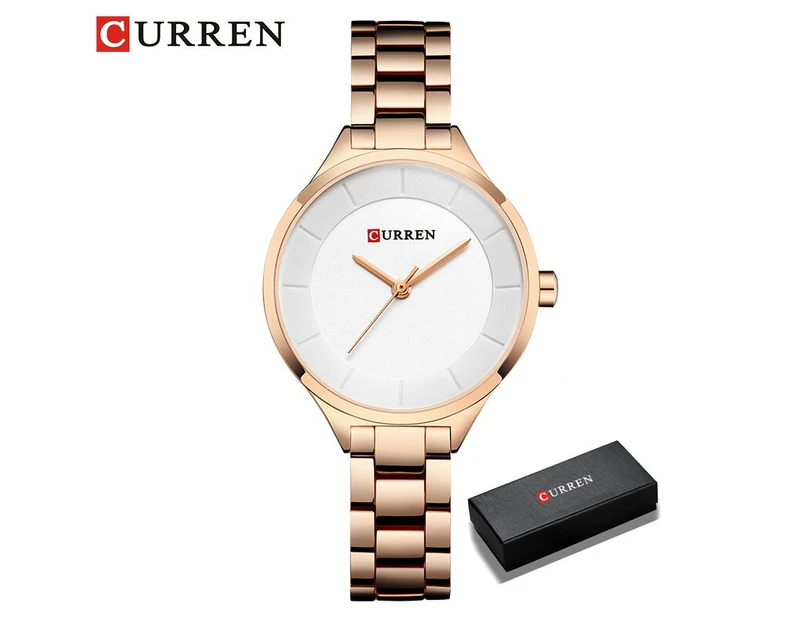 CURREN New Fashion Creative Women Watches Dress Ladies Bracelet Watch Rose Gold Female Clock Full Steel Wristwatch Gift