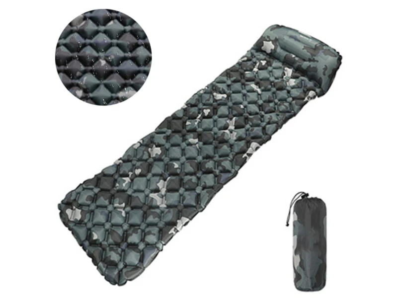 Ultralight Sleeping Pad with Built-in Pillow, Inflatable Camping Mattress for Backpacking, Traveling and Hiking