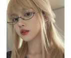 Cosplay Glasses Lens Free Rust-proof Alloy Fashionable Half Frame Cosplay Glasses Decoration Bar Accessories-Black