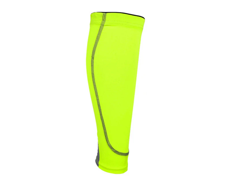 1 Pc Unisex Sport Elastic Compression Anti-slip Calf Leg Brace Support Sleeve-Fluorescent Green