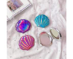 4 Color Shell Mirror, Double-Sided Magnification Makeup Mirror, Girls Compact Mirror