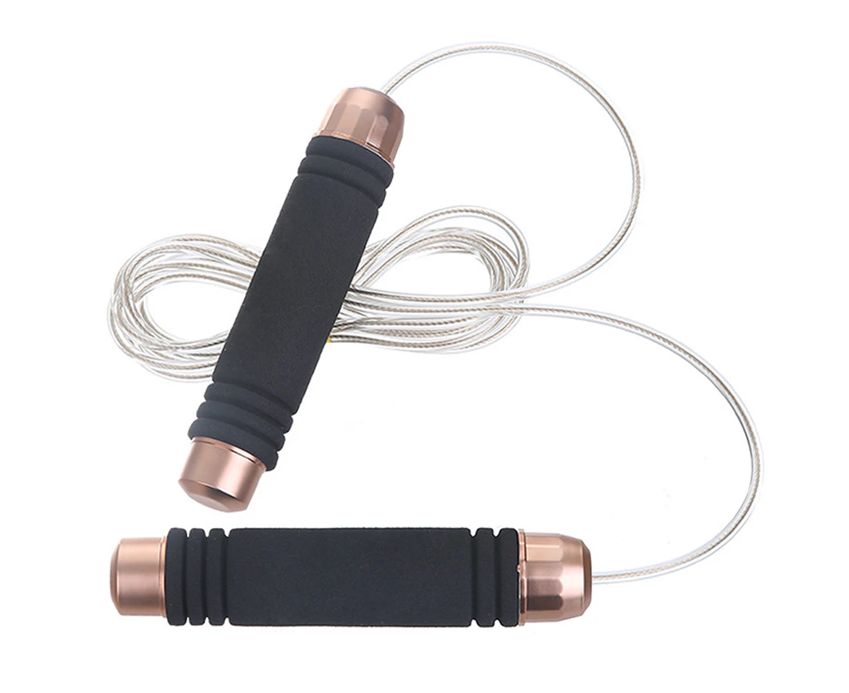 Weighted Jump Rope With Foam Handles - Workout And Fitness - For Toning, Tightening And Arms, Legs,Black Gold 450G