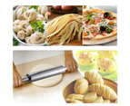 Stainless Steel Rolling Pin Non-Stick Pastry Dough Roller Bake Pizza Noodles Cookie Pie Making Baking Tools Kitchen Accessories,Rolling Pin Length: Xl