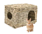 Pet Nest Handmade Multi-function Grass Foldable Rabbit Bed for Small Animals