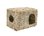 Pet Nest Handmade Multi-function Grass Foldable Rabbit Bed for Small Animals