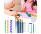 44Pcs Painting Tool Kit Easy to Use Reusable Eye-catching Compact Painting Plastic Portable Exquisite Diamond Painting Pen for Home-B