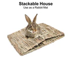 Pet Nest Handmade Multi-function Grass Foldable Rabbit Bed for Small Animals