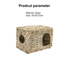 Pet Nest Handmade Multi-function Grass Foldable Rabbit Bed for Small Animals