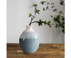 Ceramic Flower Vase, Blue Ceramic Vase Set of 3