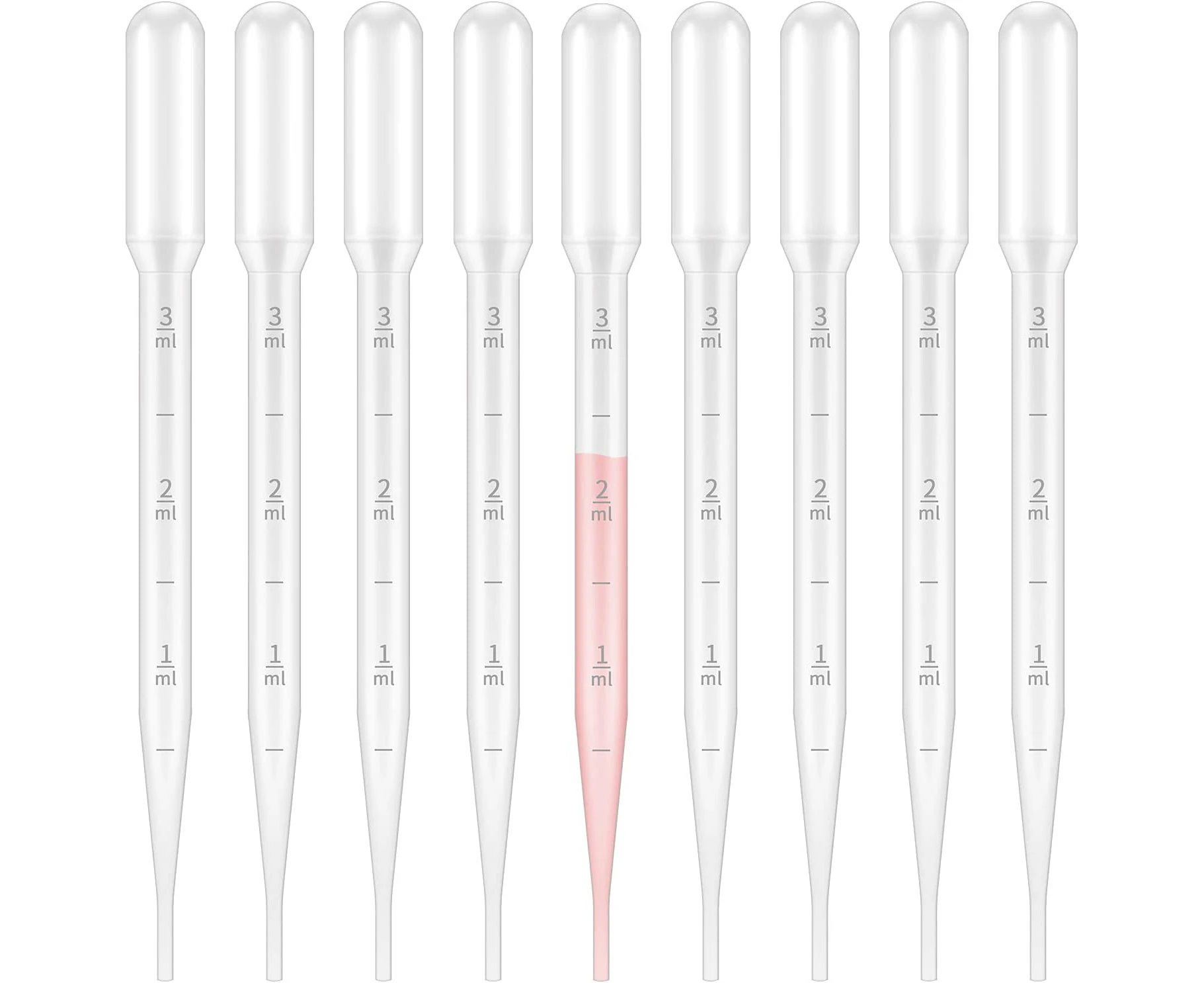 Durable-100 Pieces Pipettes,  Transparent Graduated Pipettes, Transfer Pipettes For Laboratory, Classroom, Experiment