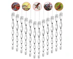 12 Pieces Reflective Bird Scarer, Hanging Bird Repellent Reflector, Reflective Wind Spiral to Keep Birds Away from Your House