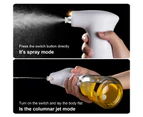 240ML Electric Oil Sprayer with Light Even Atomization Good Sealing Type-C Charge Wide Angle Jet Oil Sprayer for Kitchen - White