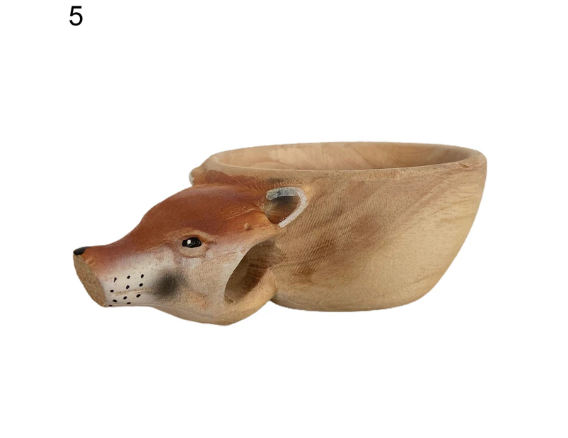 Water Mug Hand Carved Fox Crafted Nordic Style Animals Head Image Cup for Home 5