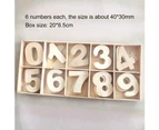 Wooden Number English Letter Building Blocks Kids Early Education Puzzle Toy 9