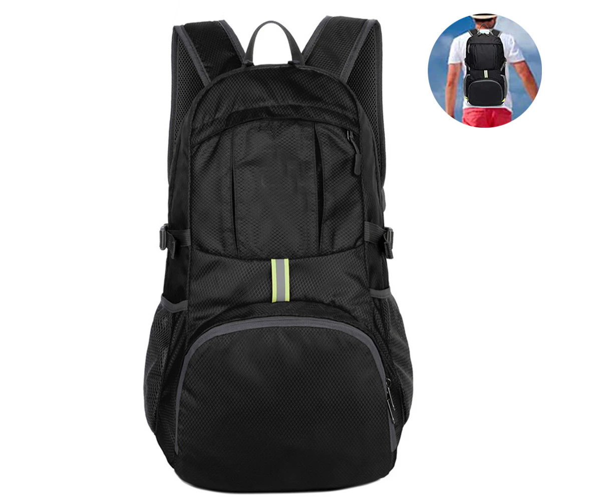 1 pcs Hiking Backpack 30L Lightweight Backpack Water Resistant Packable Backpack Travel Daypack for Women Men-Black