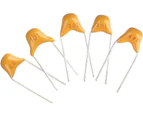 450 pcs 50V 10pF-100nF Monolithic Capacitor - Multi Monolithic Ceramic Capacitor (Yellow)