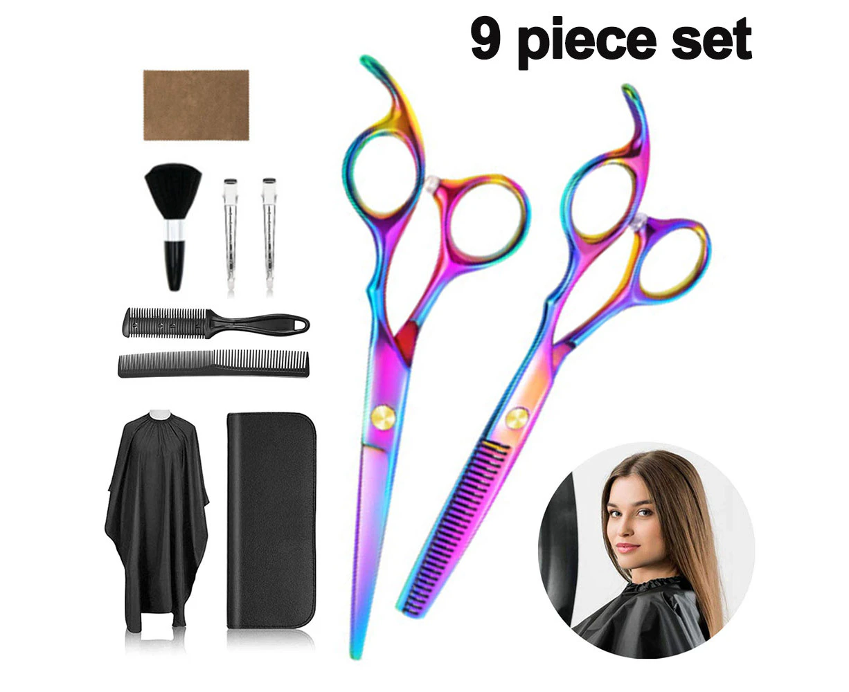 Hairdressing Scissors, Scissors Sets, Stainless Steel Thinning Scissors, Hairdressing Scissors, Thinning and Texturing Scissors. - Colorful