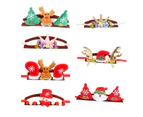 Dogs Cats Christmas Patterns Headband Photography Props Pet Headwear Accessory-Green M