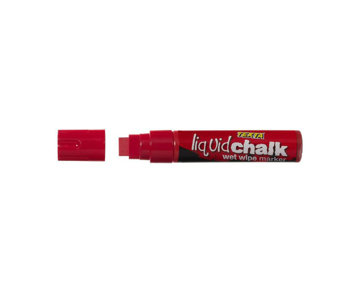 Texta Liquid Chalk Wet-Wipe Marker Jumbo - Red