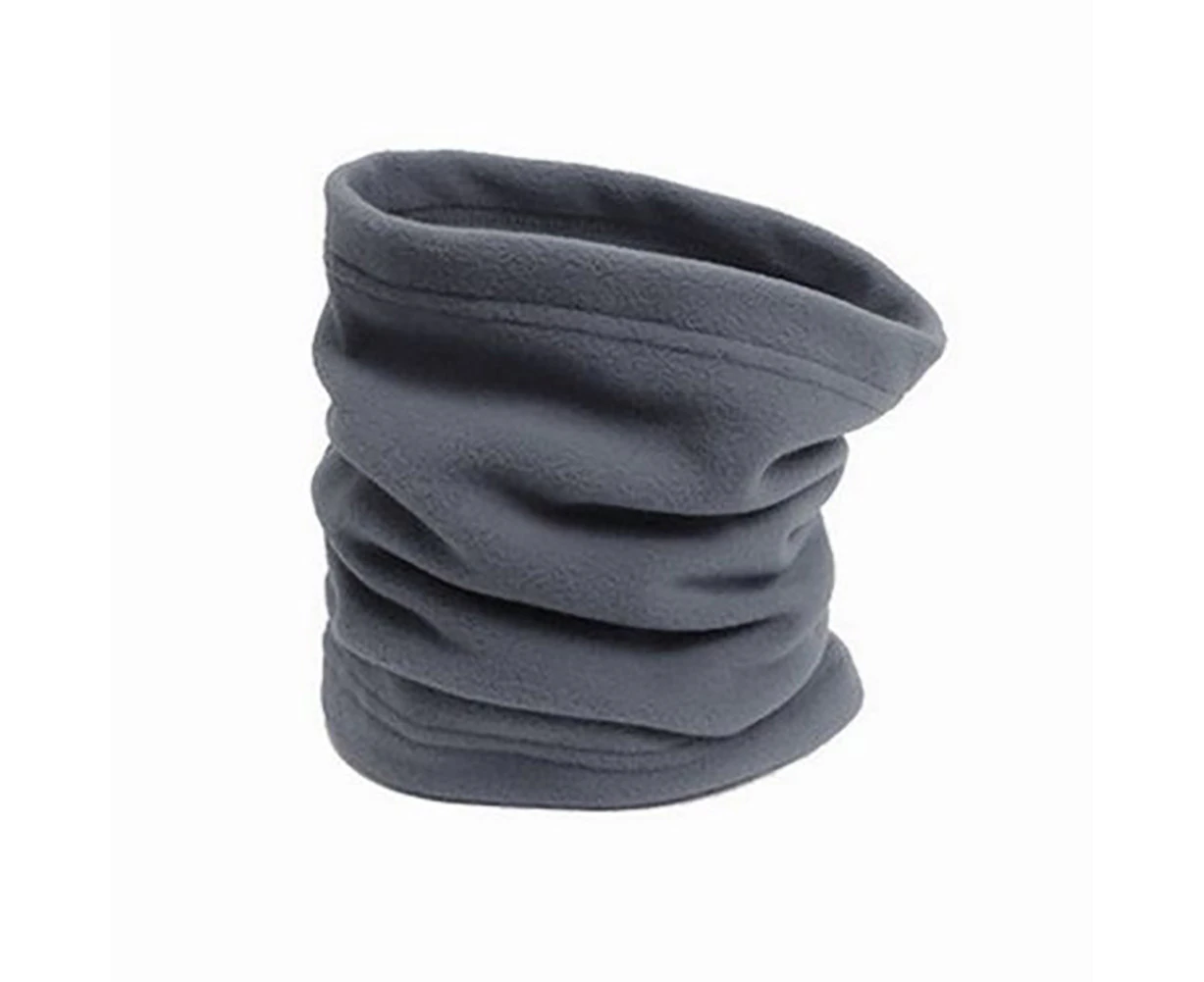 Winter Thermal Men Women Sports Neck Warmer Beanie Face Mask Snood Hat Scarf-Gray Polar Fleece