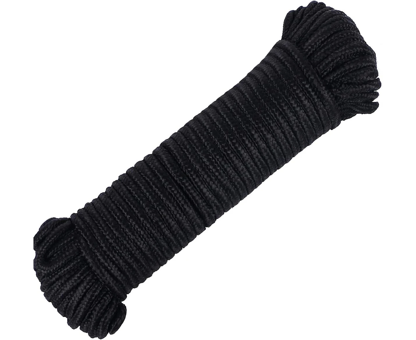 90 pi 1/4 pouce (7 mm) Nylon Poly Corde Cordon Drapeau Pole Polypropylène Corde À Linge Camping Utilitaire Bon pour Tie Pull Swing Climb Noeud (Noir)