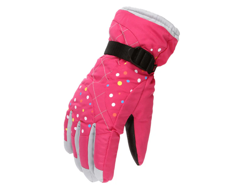 Winmax Women Winter Ski Gloves Waterproof Windproof Snowboard Gloves for Cold Weather-RoseRed