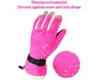 Winmax Women Winter Ski Gloves Waterproof Windproof Snowboard Gloves for Cold Weather-RoseRed