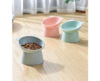 Cat Bowl Dog Bowl Raised Cat Bowl, Anti Vomiting Cat Bowl, Non-Slip Food and Water Bowl, for Flat Face Cat Small Dog (Green+Green)