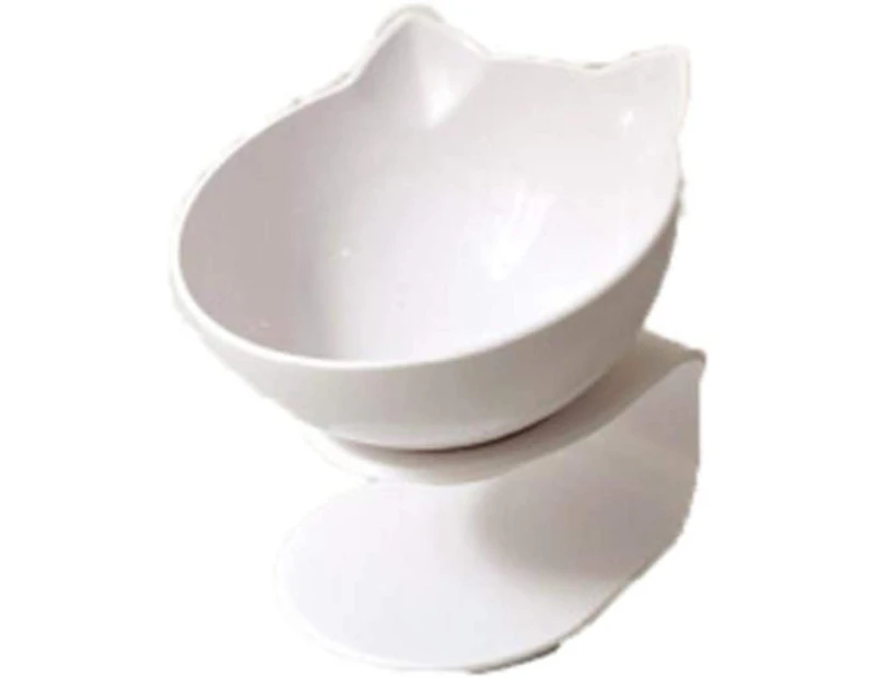 Elevated Cat Bowl Dual Tilt Cat Bowls 15° Tilt Anti-Vomiting and Anti-Spill Pet Bowl with Non-Slip Raised Stand(Single Bowl)