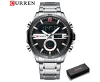 CURREN Fashion Sport Men's Digital Watches Waterproof Chronograph Luminous Wristwatch LED Male Wrist Watch Gift For Men