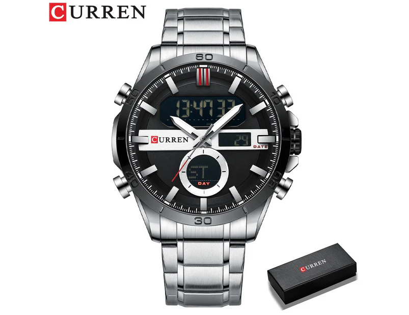 CURREN Fashion Sport Men's Digital Watches Waterproof Chronograph Luminous Wristwatch LED Male Wrist Watch Gift For Men