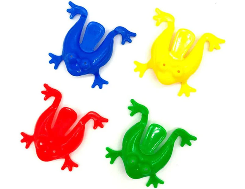 12pcs Jumping Frog Toy Bouncing Frog Plastic Frog Toys Mini Frog Figurines Figure Reptile Animals Figures Models for Kids