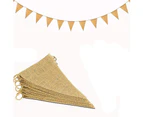 Banner pennant chain fabric linen cloth, hemp rope triangle decoration flags set 13 * 17cm for birthday party wedding