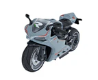 1:12 Auto Toy Exquisite Workmanship Wear-resistant Alloy Ducati Motorcycle Model Toy for Boy Grey