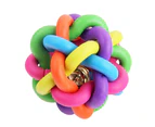 ishuif Ball Bell Colorful Teeth Cleaning Random Color Sound Woven Ball-S Random Color