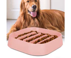 Non-slip Plastic Pet Slow Food Bowl, Pet Anti Choking Bowl, for Cat Pet Supplies(Pink)