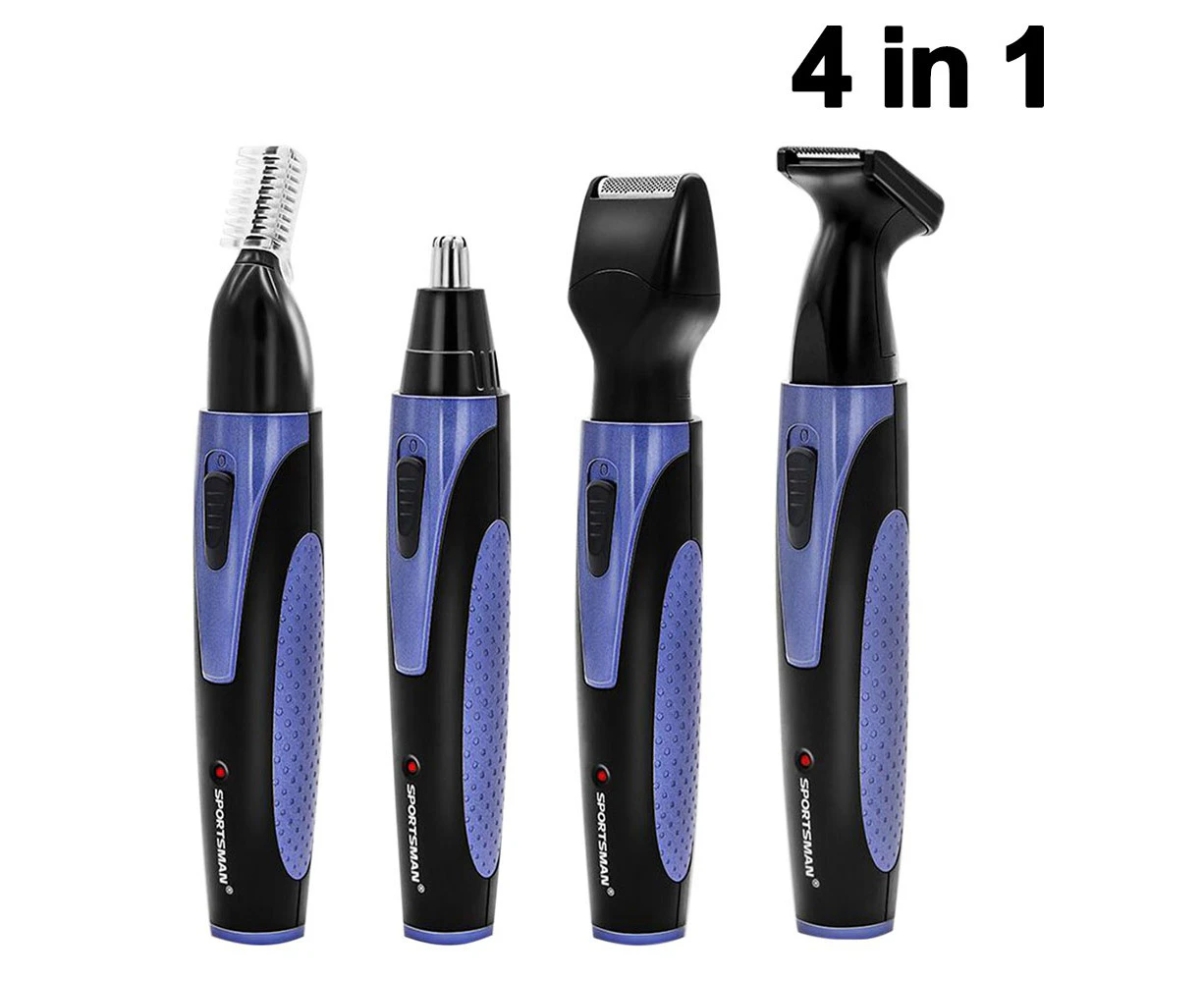 4 In 1 Nose Hair Trimmer, Rechargeable Electronic Beard Trimmer, Side Trimmer, Eyebrow Trimmer-Gold