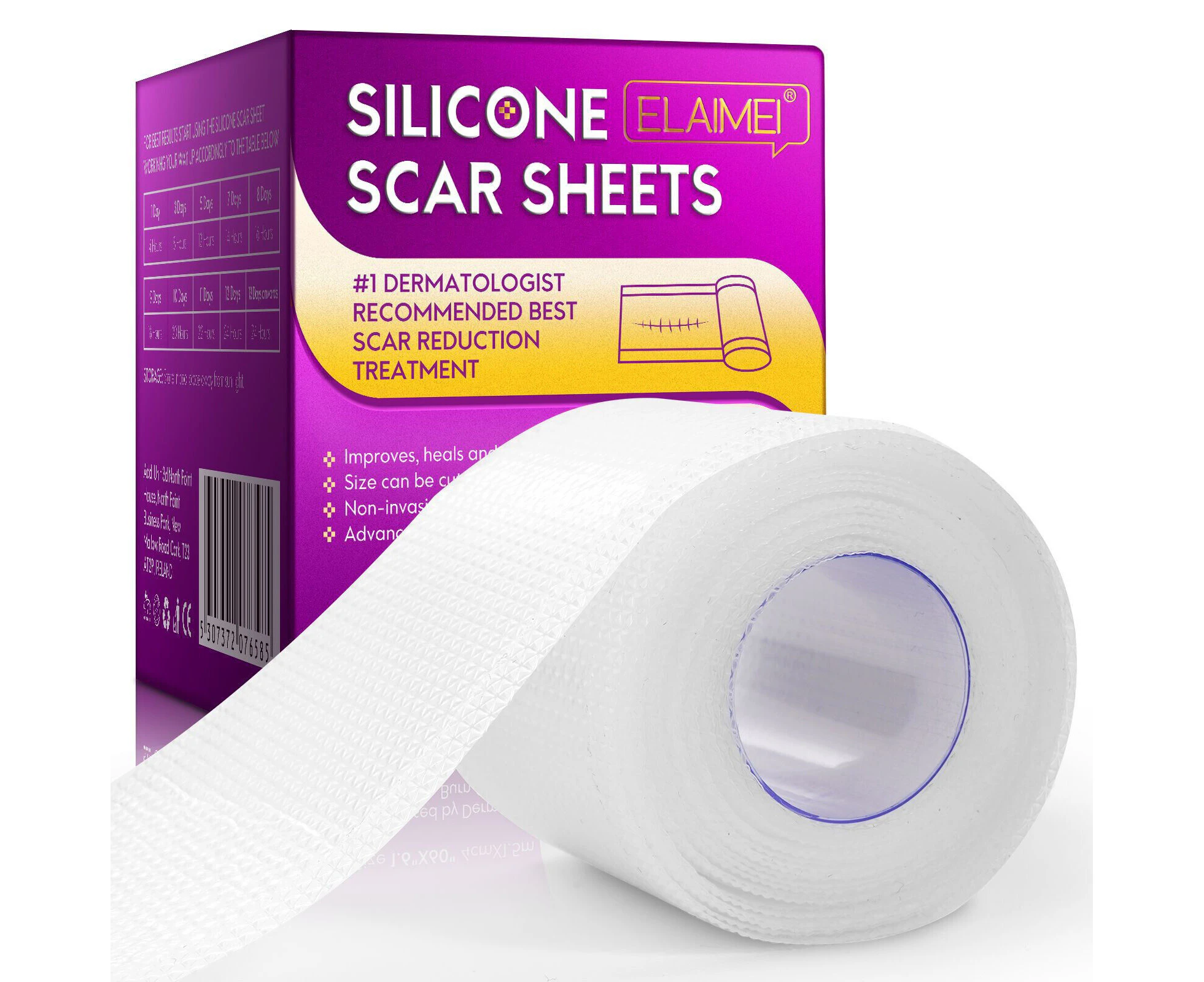 1.5m Silicone Scar Sheets Gel Tape Roll Scars Removal Skin Patch Tapes