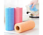 50Pcs/Roll Disposable Dishcloth Kitchen Bathroom Cleaning Washing Cloth Rag-Orange