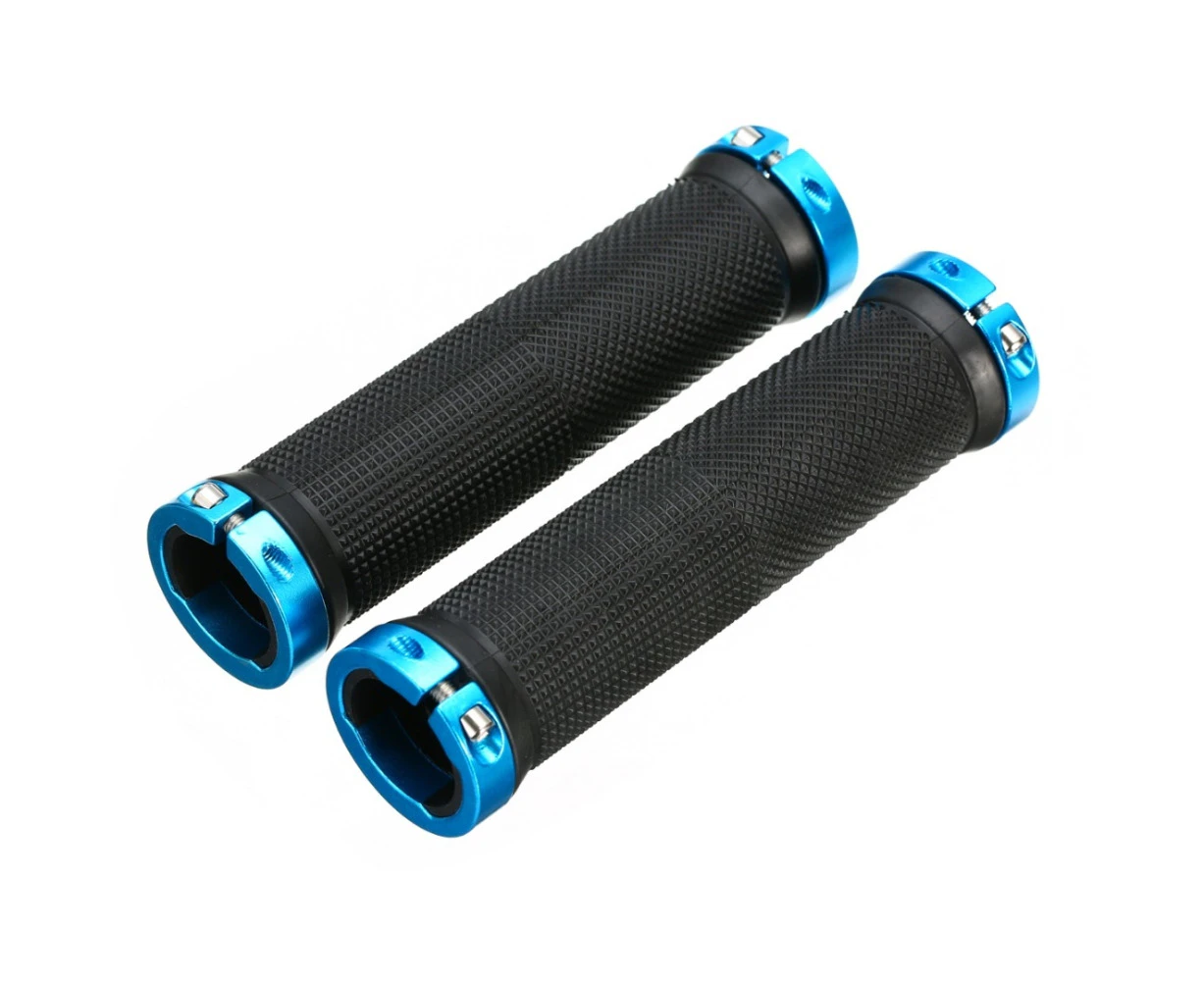 1 Pair Anti-Slip Handlebar Mountain Bike Bicycle Cycling BMX Handle Bar Grips-Blue