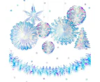 Neon 3D Snowflakes for Home Christmas Tree Garlands Decorations Party Supplies-5