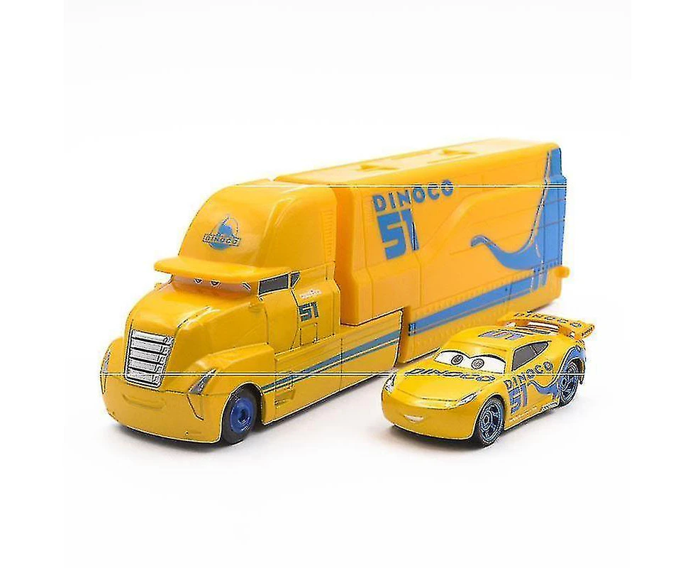 2pcslot Cruz Ramirez Cars Trailer Racing Car Toy Model