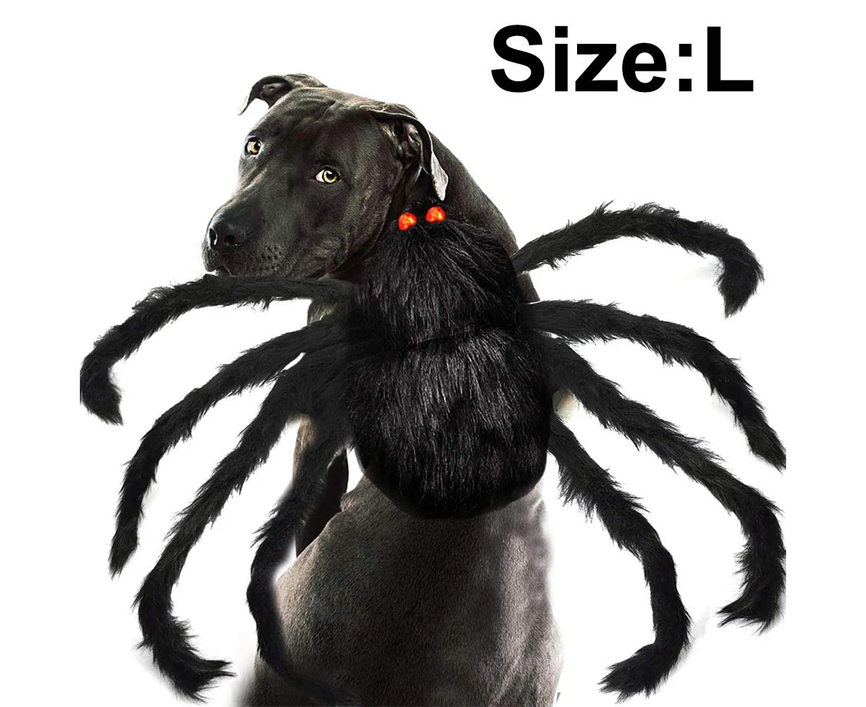 Pet Costume Spider Halloween Pet Cosplay Dog Cat Costumes Apparel for Medium Small Dogs Cats Outfit Dress Up Accessories-Black-L