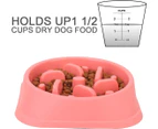 Dog Slow Feeder Bowl, Non Slip Puzzle Bowl - Anti-Gulping Pet Slower Food Feeding Dishes - Interactive Bloat Stop Dog Bowls