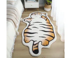 Tiger print carpet animal print small area carpet faux cowhide leather