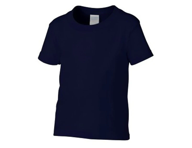 Cotton T-Shirt Basic Blank Plain Tee Top for Baby Toddler Youth Kids Boy Girl - Navy Blue