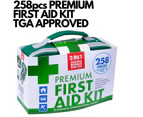 258Pcs First Aid Kit Medical Travel Workplace Family Safety ARTG Registered